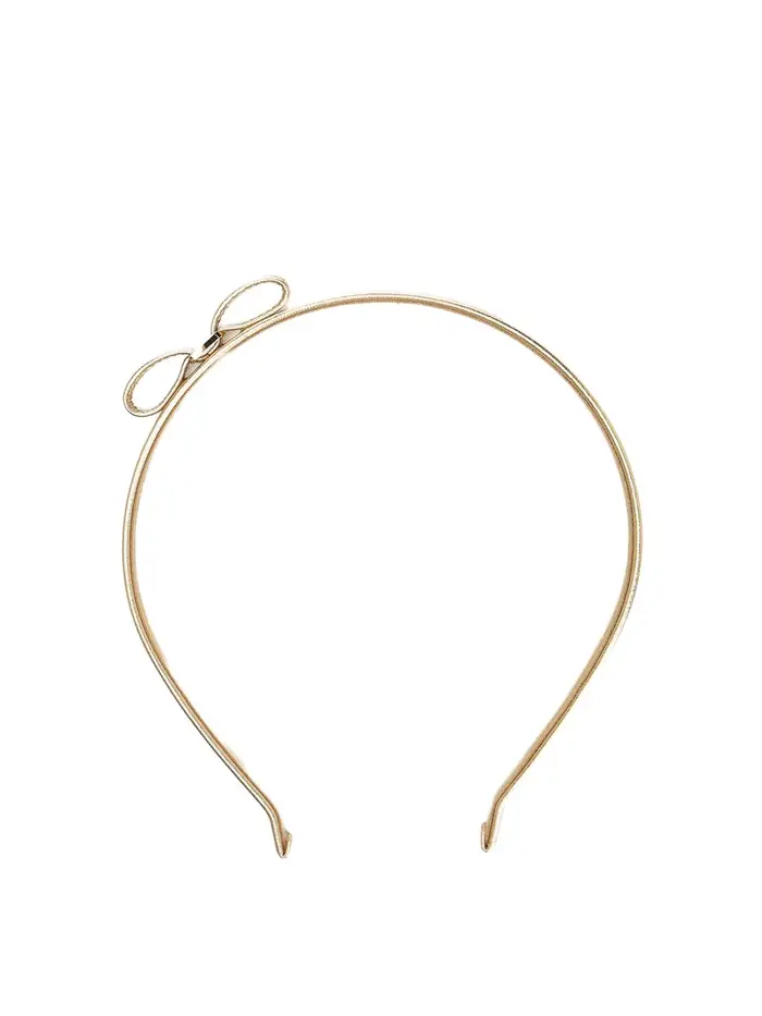 Salvatore Ferragamo Fascia per capelli con mini fiocco Oro