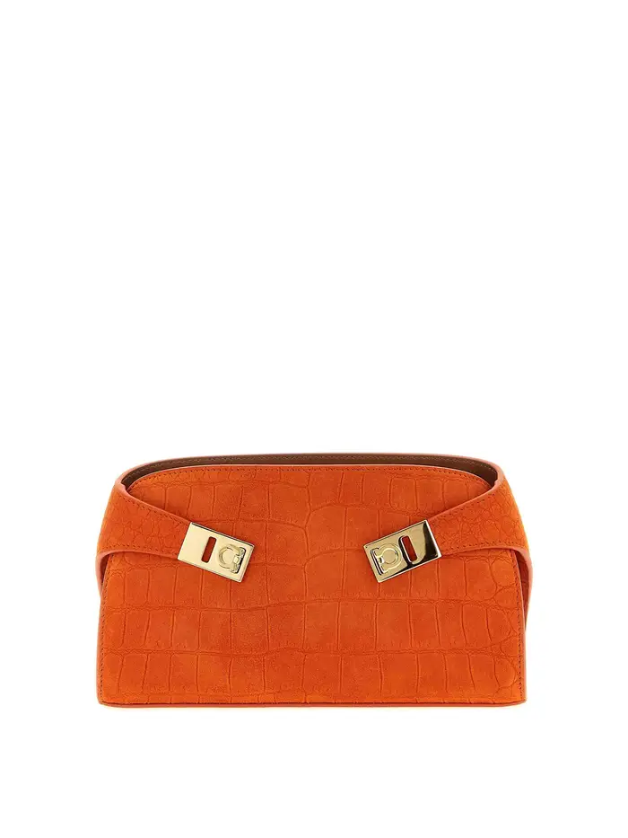 Salvatore Ferragamo Mini borsa a tracolla Hug Arancione