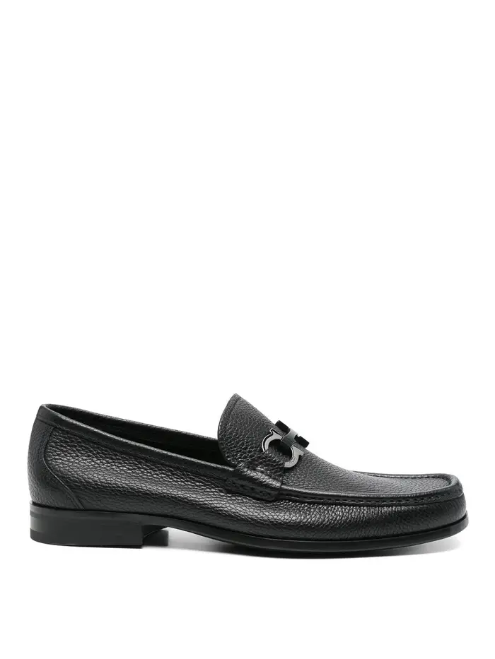 Salvatore Ferragamo Mocassino con fibbia gancini Nero