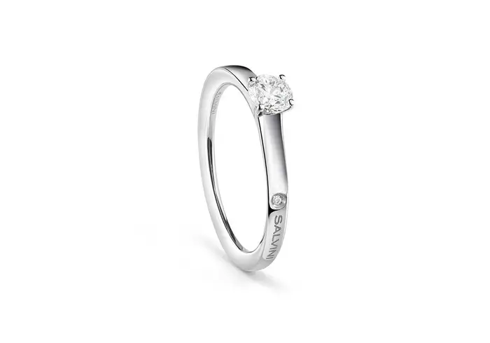 SALVINI Anello In Oro Bianco Con Diamante - Way Of Love