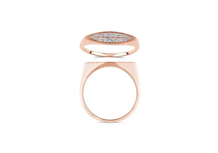 SALVINI Anello In Oro Rose Con Diamante - Sigillo