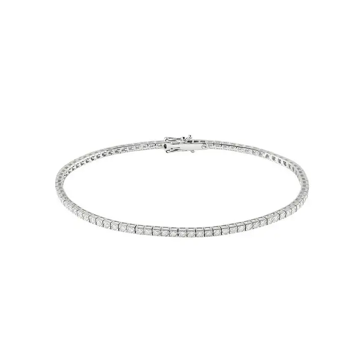 SALVINI Bracciale In Oro Bianco Con Diamante - Tennis