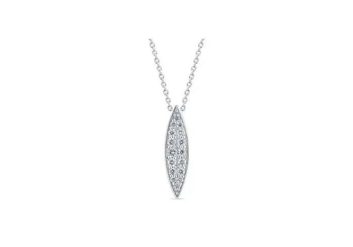 SALVINI Collana In Oro Bianco Con Diamante - Sigillo