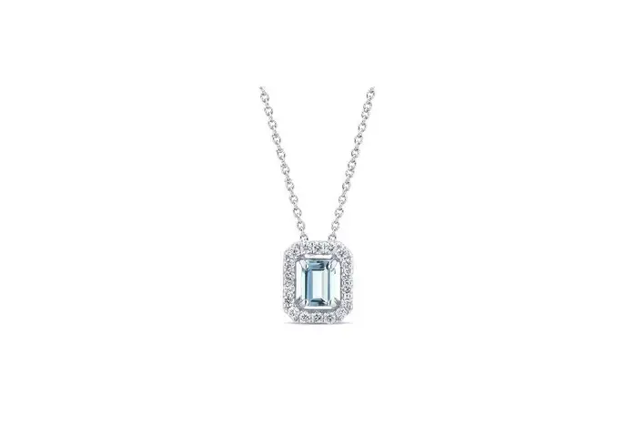 SALVINI Collier In Oro Bianco Con Diamante - Mini Dora Forme