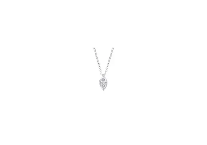 SALVINI Collier In Oro Bianco Con Diamante - Mosaico