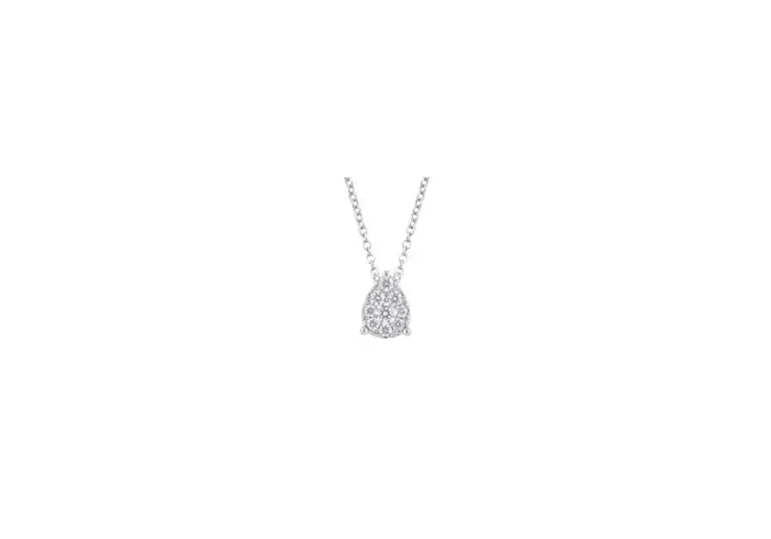 SALVINI Collier In Oro Bianco Con Diamante - Mosaico