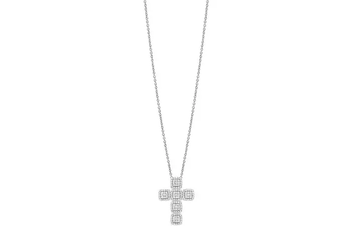 SALVINI Collierino In Oro Bianco Con Diamante Rotondo 0 55 Ct