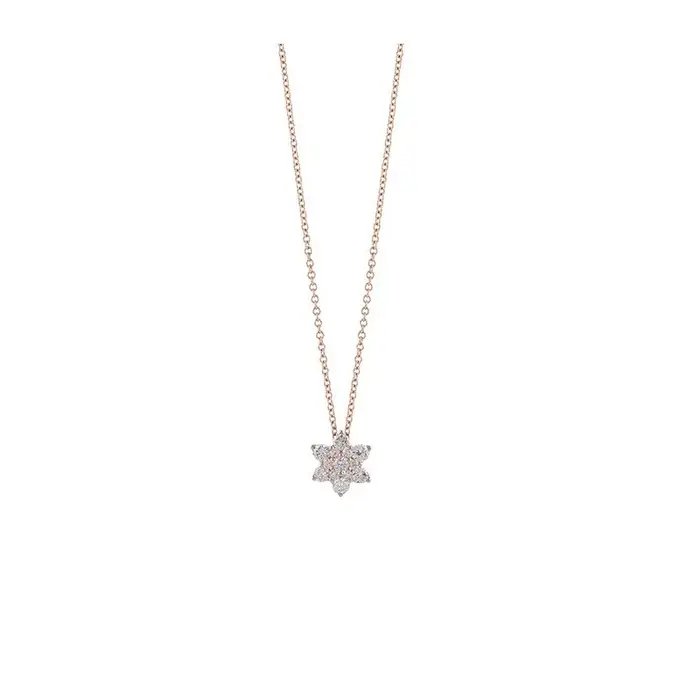 SALVINI Collierino In Oro Rosa Con Diamante - Primavera