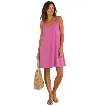 ABITO DONNA SMANICATO CON SPALLINE MULTIPLE SAMIRA LADY 06901