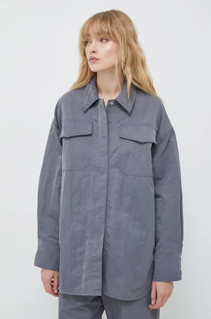 Samsoe Samsoe camicia donna colore grigio