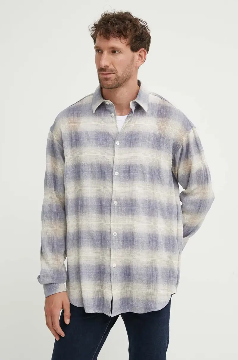 Samsoe Samsoe camicia SALUAN uomo colore beige M24200066