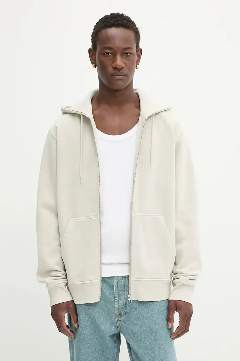 Samsoe Samsoe felpa SAPIGMENT uomo colore grigio con cappuccio M24300037 Beige