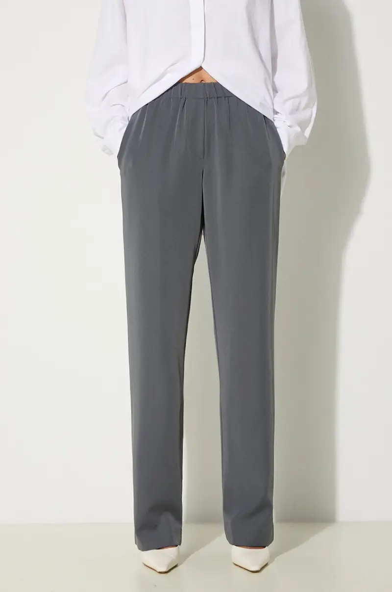Samsoe Samsoe pantaloni donna colore grigio