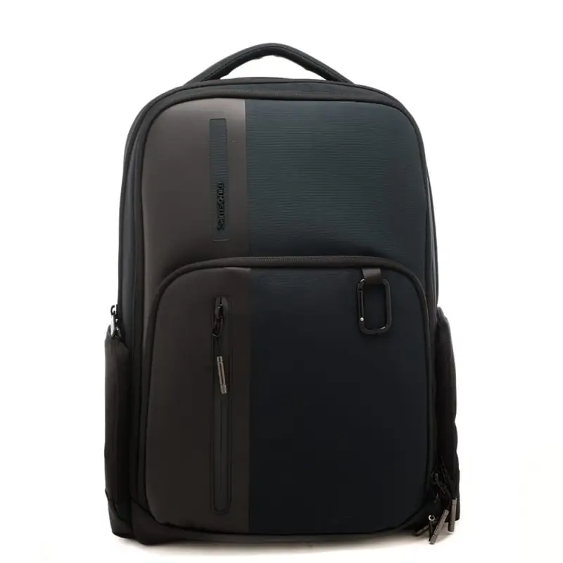 Samsonite zaino da uomo idrorepellente con spallacci ergonomici blu scuro