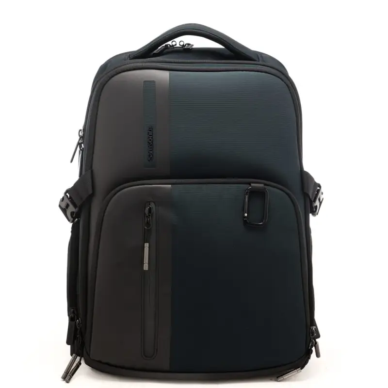 Samsonite zaino grande da uomo idrorepellente con spallacci ergonomici blu scuro