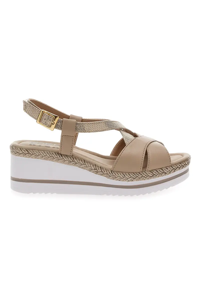 PRIMA RIGA Sandali Beige Con Zeppa DC611109