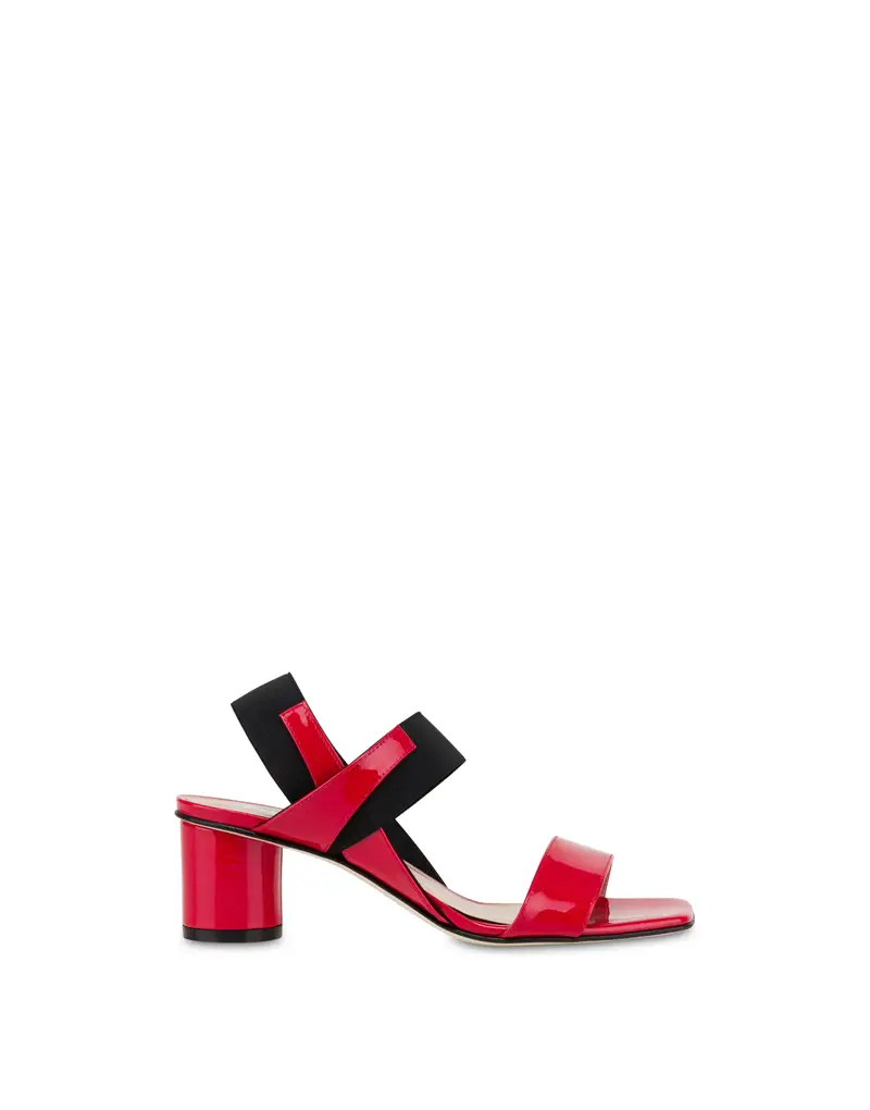 Tuscany Leather Sandali In Vernice Con Elastici Swallow FLAME, 38, Pollini