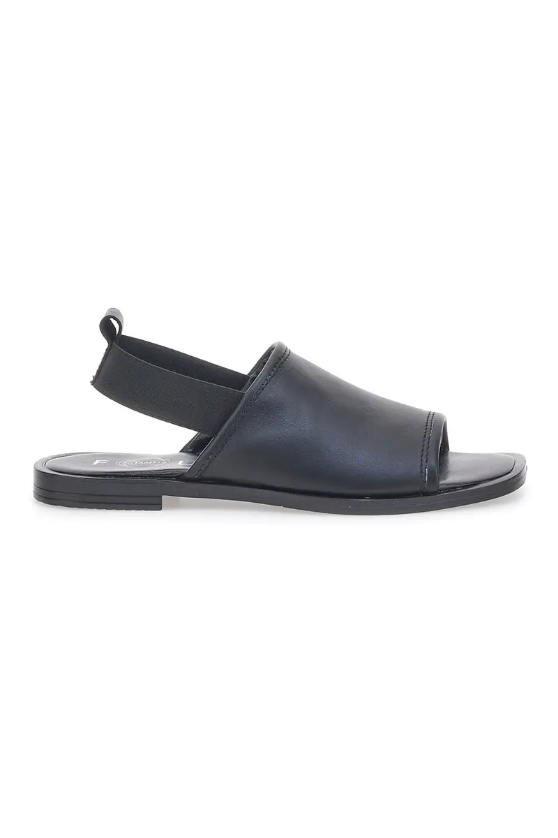 PITTARELLO FOCUS Sandali Neri con Elastico Posteriore In Vera Pelle 19515