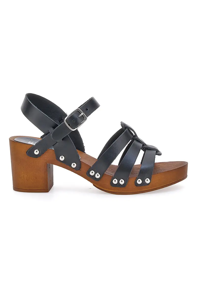 PITTARELLO LOVE Sandali Zoccoli Neri Con Tacco 6 cm 5759