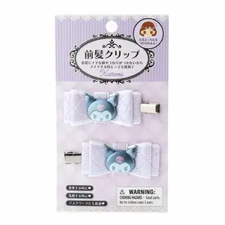 Kuromi Quilt Ribbon Hair Clip Set of 2 - 6×2 5cm