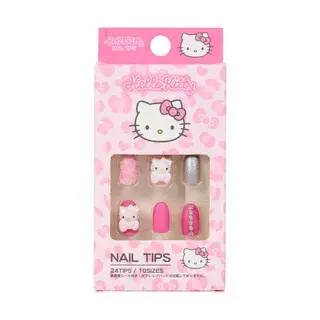 Santan Sanrio Hello Kitty Leopard Print Nail Tips 1 set