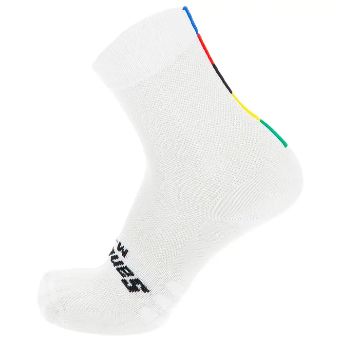 Santini Calze ciclismo UCI WORLD CHAMPION 2026 Bianco