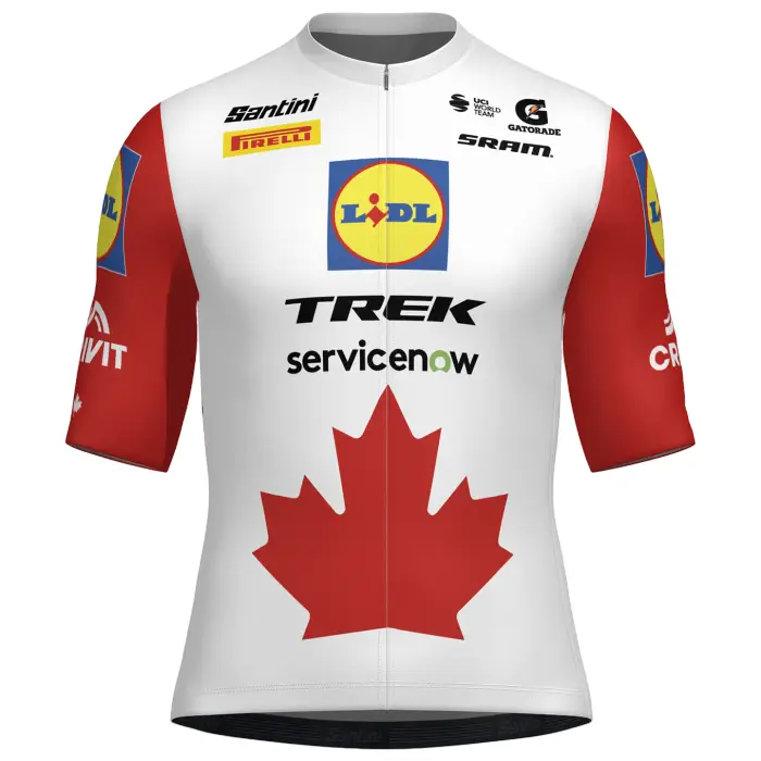 Santini Maglia manica corta LIDL-TREK campione canadese 2026 Bianco
