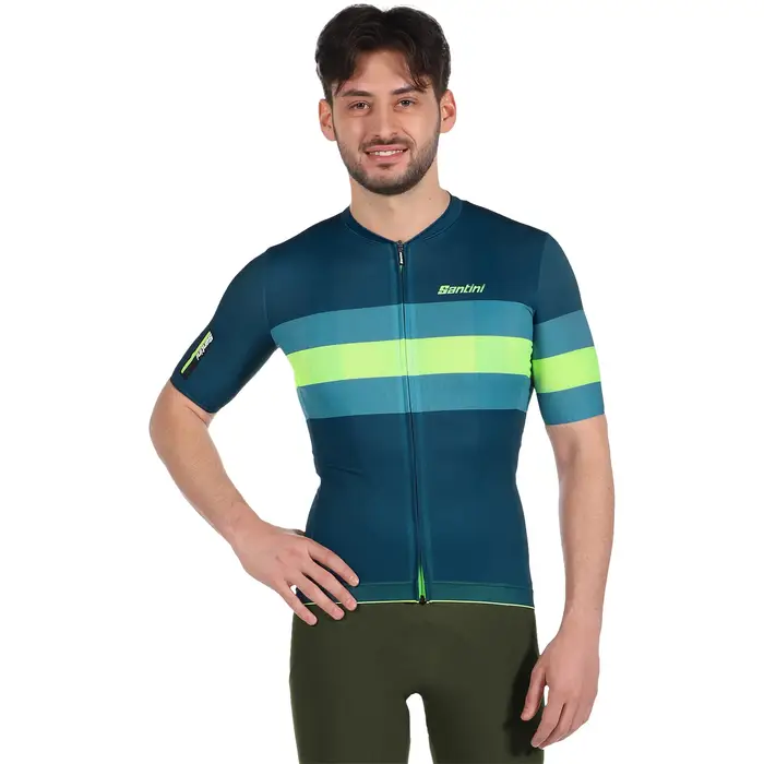 Santini Maglia manica corta Sleek Bengal Blu