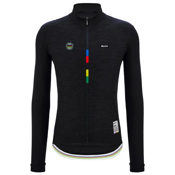Santini Maglia manica lunga UCI WORLD CHAMPION Mondo 2026 Nero