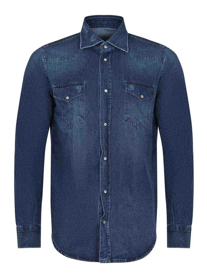 Camicia In Denim Blu