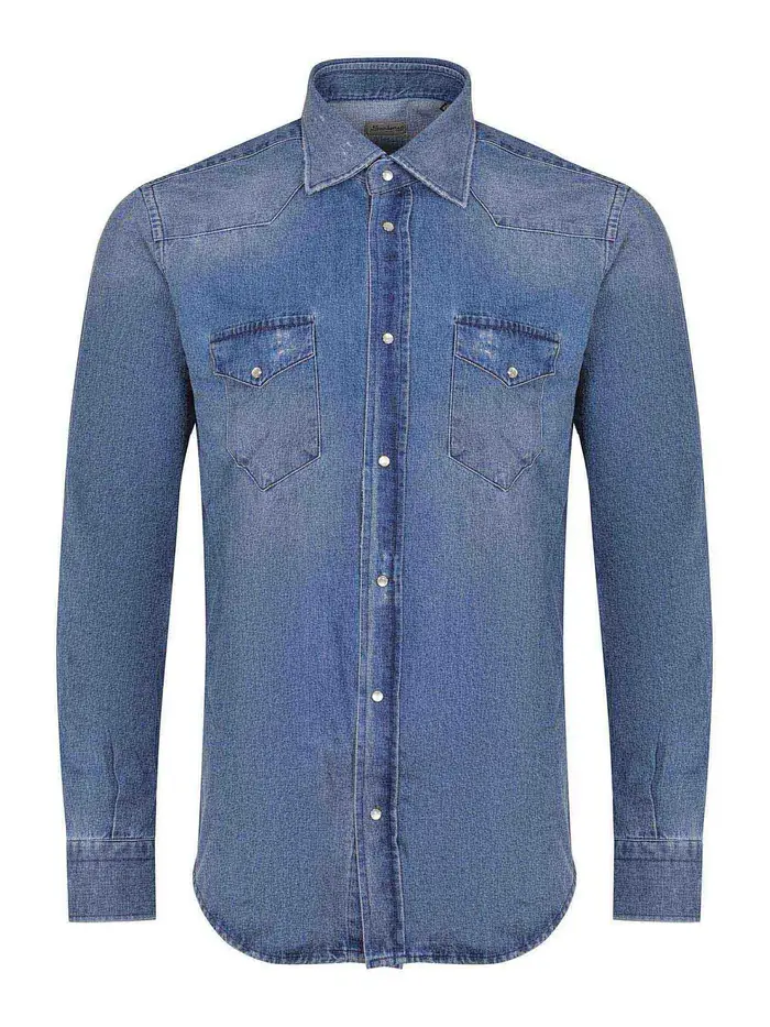 Camicia Realizzata In Denim Blu