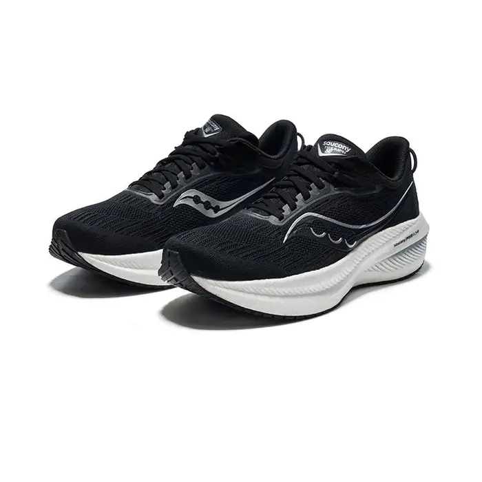 Saucony Triumph 21 Nero Bianco Uomo Sneakers Grigio S20881