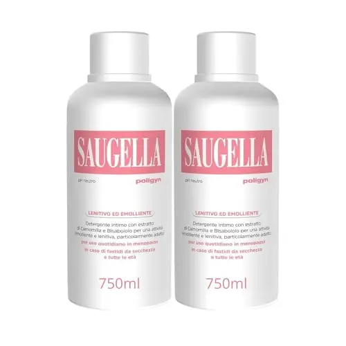 Saugella Poligyn, Detergente Intimo Emolliente Antiprurito, pH Neutro, con Camomilla e Acido Lattico, Adatto in