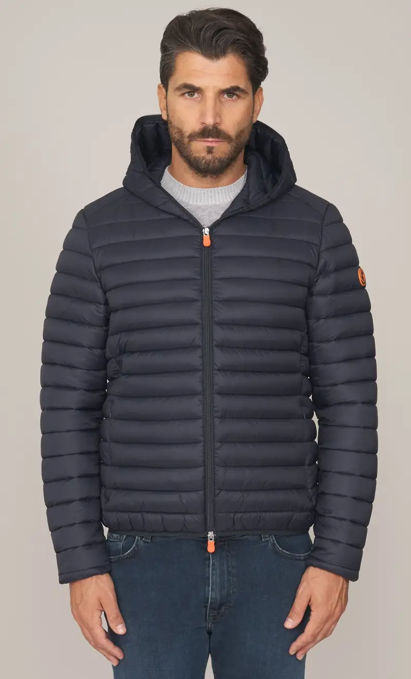 SAVE THE DUCK Giubbotto corto con cappuccio donald, colore blu