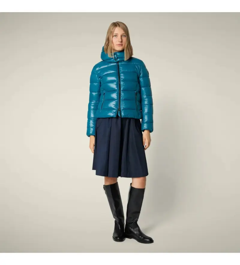 Save The Duck per donna D31470W-LOVE21 Giacca blu Cosmary, Casual, Sostenibile, Nylon riciclato