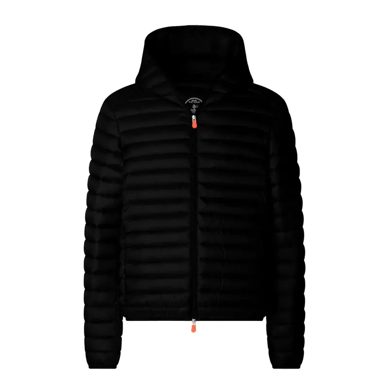 SAVE THE DUCK PIUMINO CON CAPPUCCIO DONALD Nero