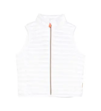 Save The Duck unisex per bambino J85310G-IRIS22 Ava gilet bianco (10años= 140cm), Casual, Polister riciclato, Sostenibile, moda per bambini