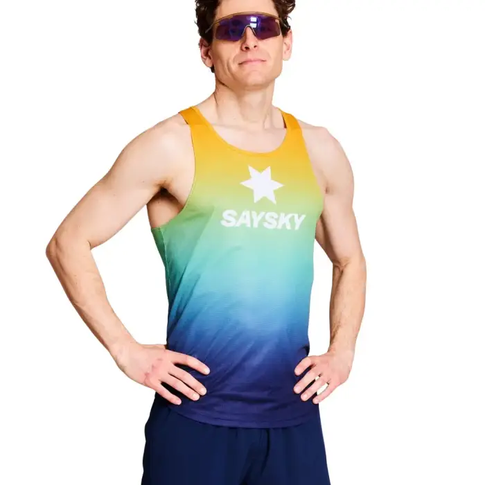 Canottiera Saysky Drip Dye Flow Bleu