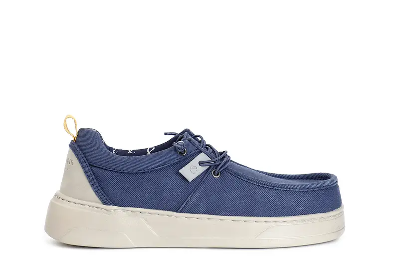 CafèNoir scarpe allacciate in tessuto blu