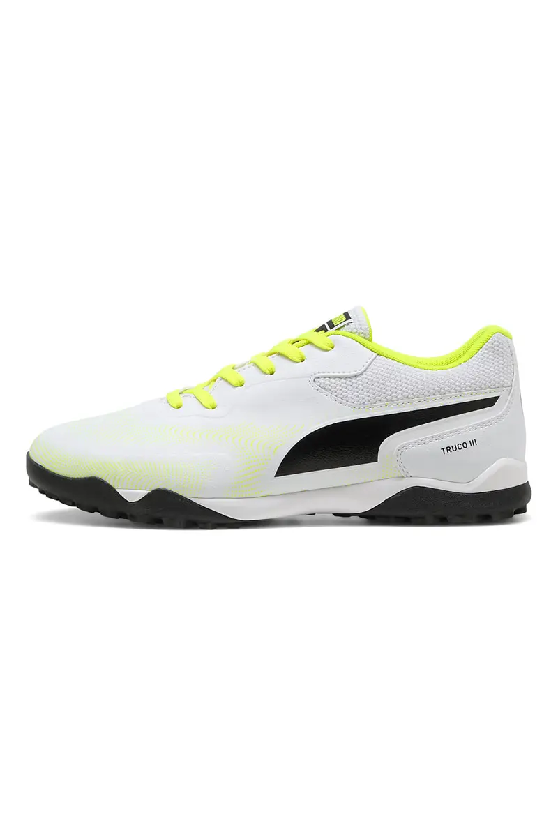 PUMA Scarpe da Futsal Bianche e Giallo Fluo TRUCO III TT