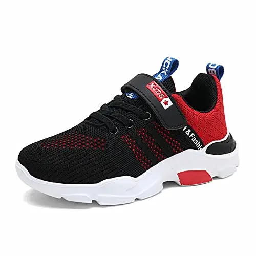 Cozozn Scarpe Ginnastica Bambino Scarpe Tennis Bambino Sneaker Ragazzo Scarpe Bambino Sportive Palestra Leggere Strappo, Nero