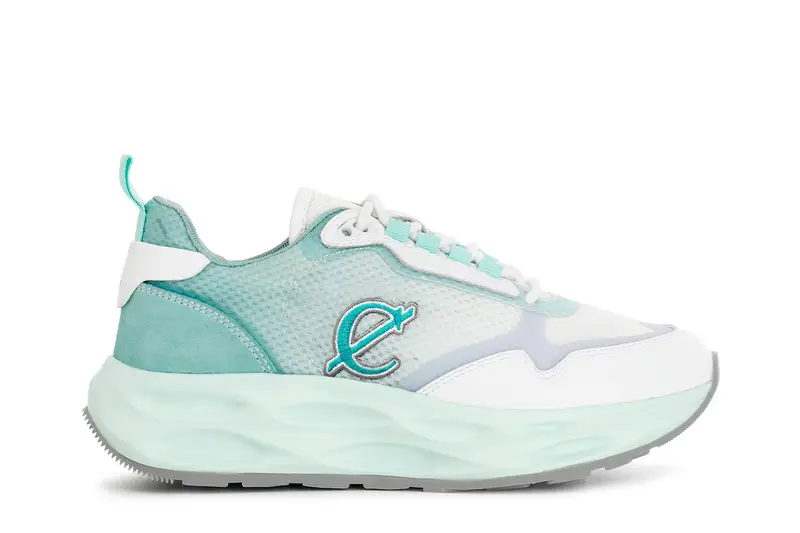 CafèNoir scarpe running in tessuto acqua marina