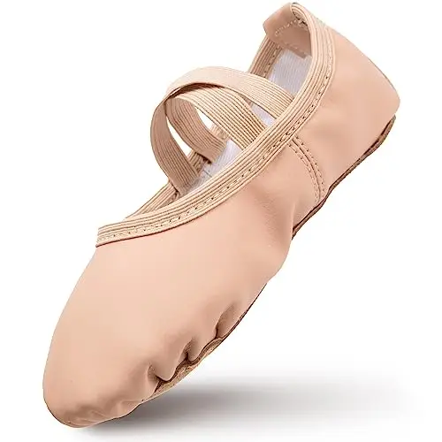 Aiseyi Scarpette Danza Classica Bambina in Pelle Scarpe da Ballo Fodera in Cotone Ispessito Ragazze Ballerina Scarpe con