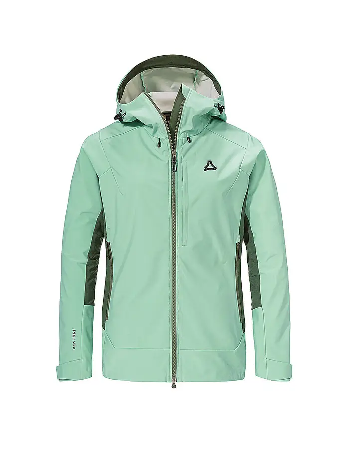 Schöffel Giacca softshell da turismo da donna Milagle con cappuccio menta