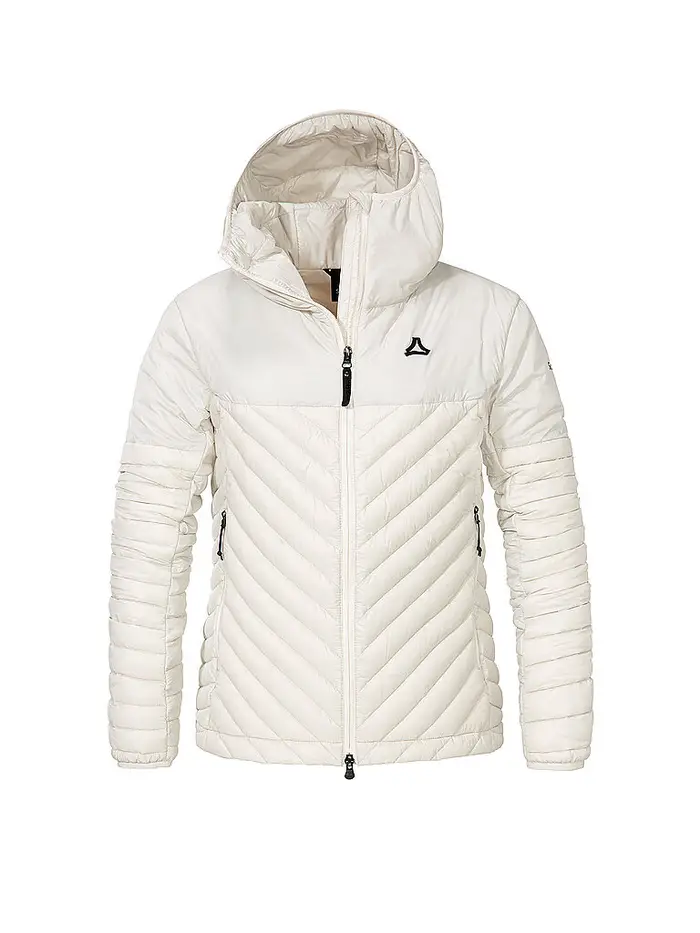 Schöffel Isogiacca da donna con cappuccio e piumino Cascata bianco