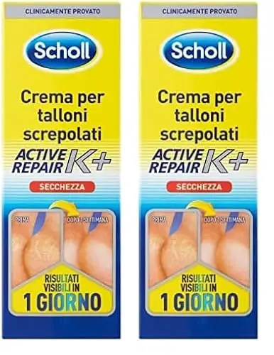 Dr. Scholl's Work Scholl Crema per Talloni Screpolati Active Repair K+, Crema Idratante per Talloni con Cheratina, Assorbimento Rapido ed
