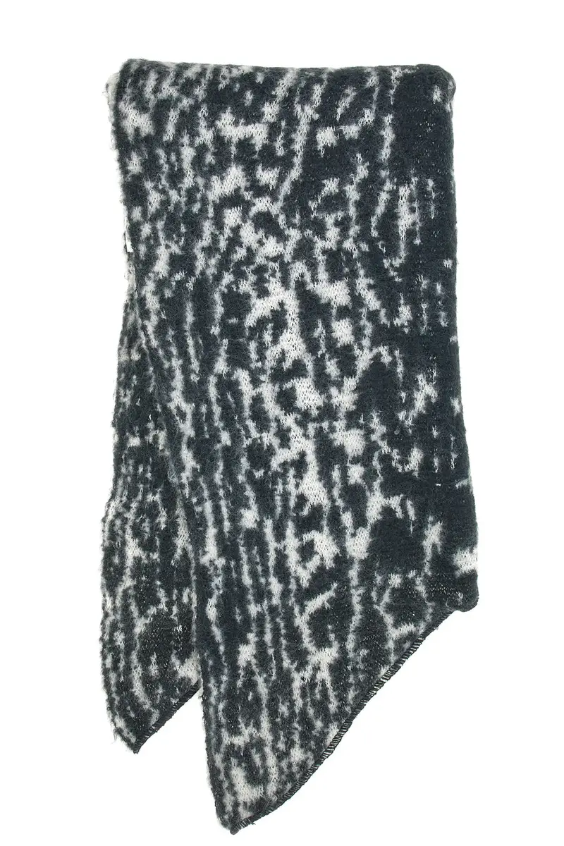 PITTARELLO Sciarpa Nera e Bianca da Donna Animalier 1151/D