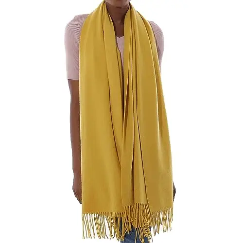 PIOYMEYA Sciarpa Scialle Donna Invernale Stola Giallo Spaosa Sciarpe Foulard Pashmina Elegante Cerimonia