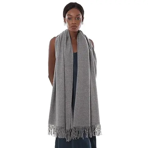 PIOYMEYA Sciarpa Scialle Donna Invernale Stola Grigio Spaosa Sciarpe Foulard Pashmina Elegante Cerimonia