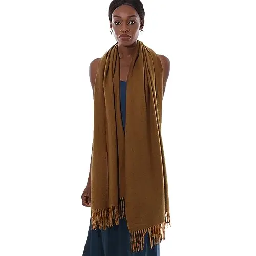 PIOYMEYA Sciarpa Scialle Donna Invernale Stola Marrone Spaosa Sciarpe Foulard Pashmina Elegante Cerimonia